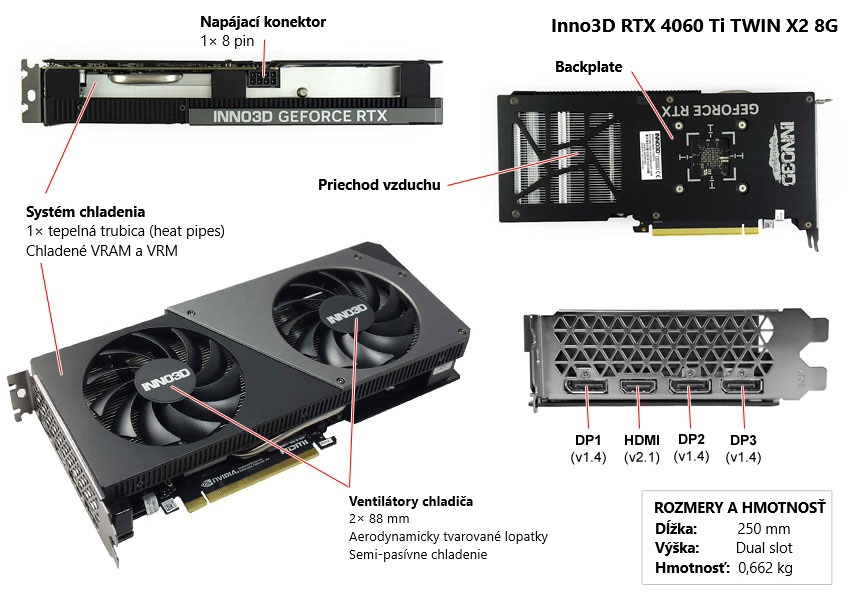 Inno3D RTX 4060 TWIN X2 8G popis
