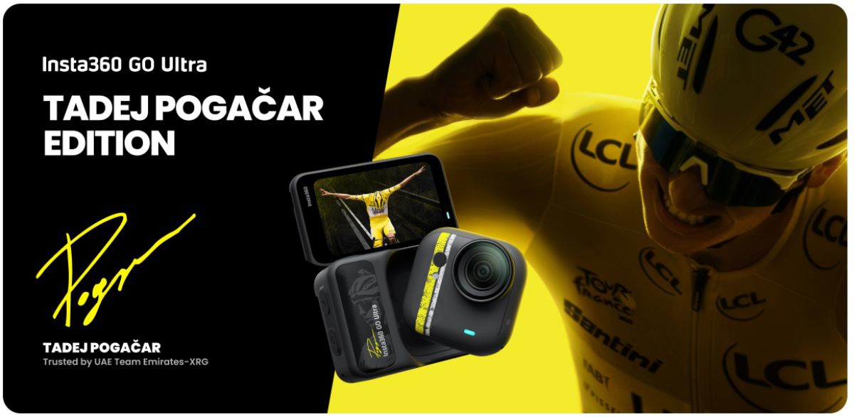 Insta360 GO Ultra Tadej Pogačar Edition Tour Yellow cyklistika