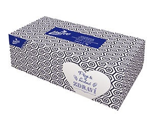 Papierové servítky v krabičke