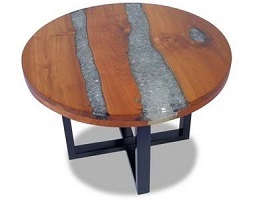 Konferenčný stolík drevo kov