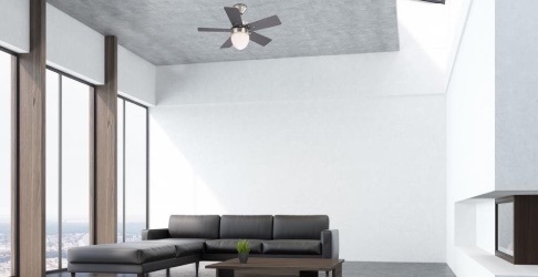 Ventilátor a luster – obývačka