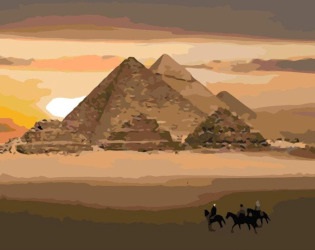 Maľovanie podľa čísel – Pyramídy