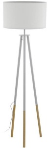 Drevená lampa stojaca