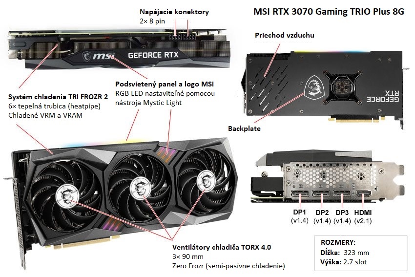 MSI RTX 3070 Gaming TRIO Plus 8G popis