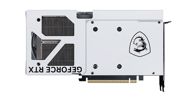 MSI RTX 5070 12G VENTUS 2X OC WHITE; zadná strana