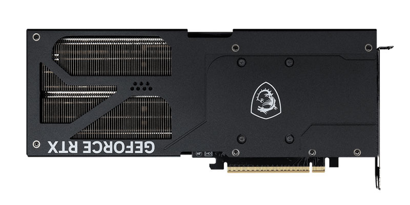 MSI RTX 5080 16G VENTUS 3X OC PLUS; zadná strana