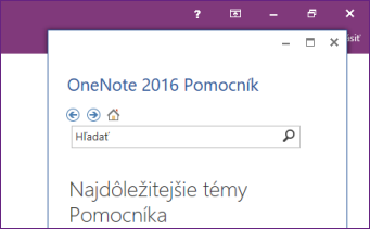 OneNote – Pomoc pre OneNote