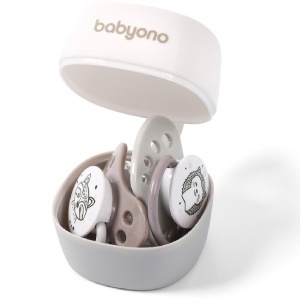BabyOno biela plastová škatuľka na cumlíky