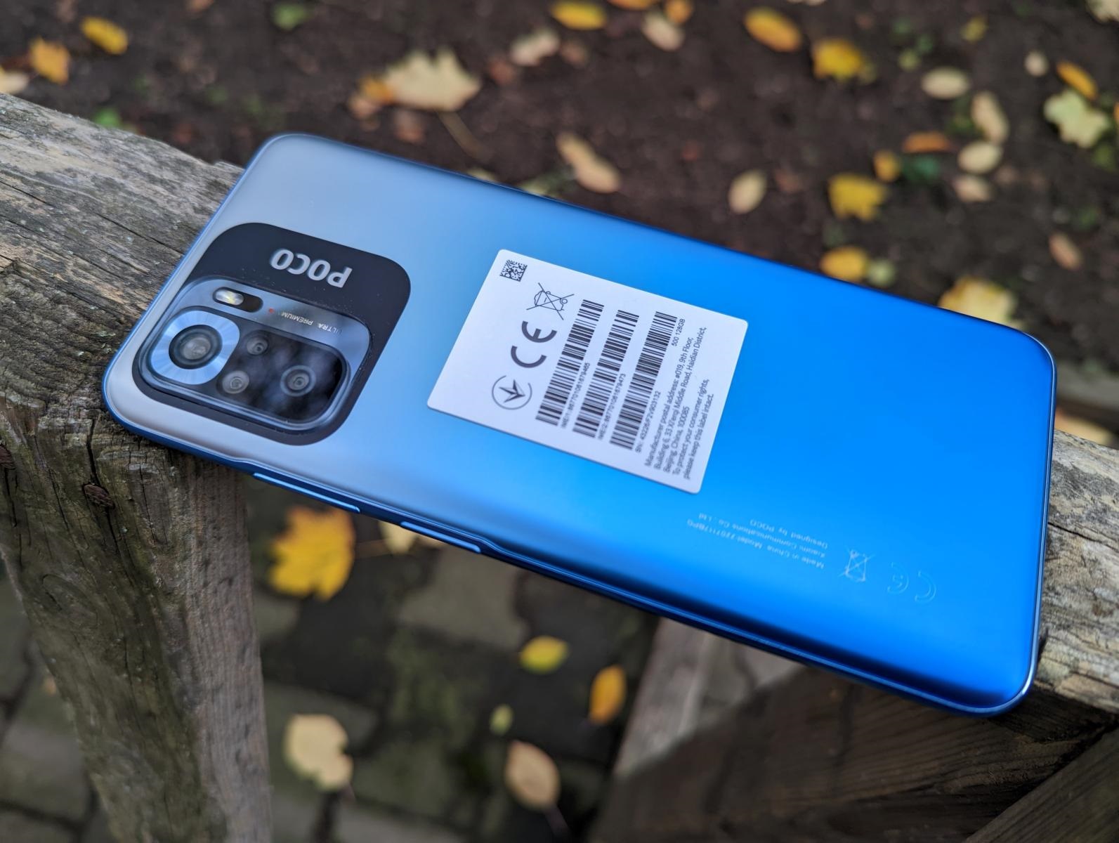 Poco M5s, recenzia, dizajn
