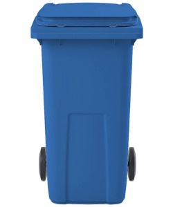 Modrá popolnica na papier
