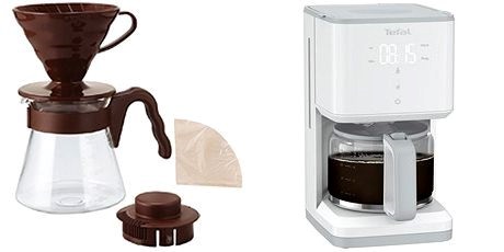 Prekvapkávač na kávu vs. dripper V60 hario