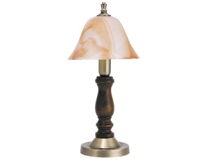 Rustikálna stolná lampa drevo