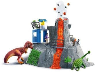Schleich dinosaury – hračky a sopka