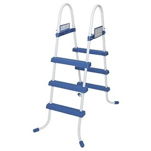 Plastové schodíky do bazéna bielo-modré