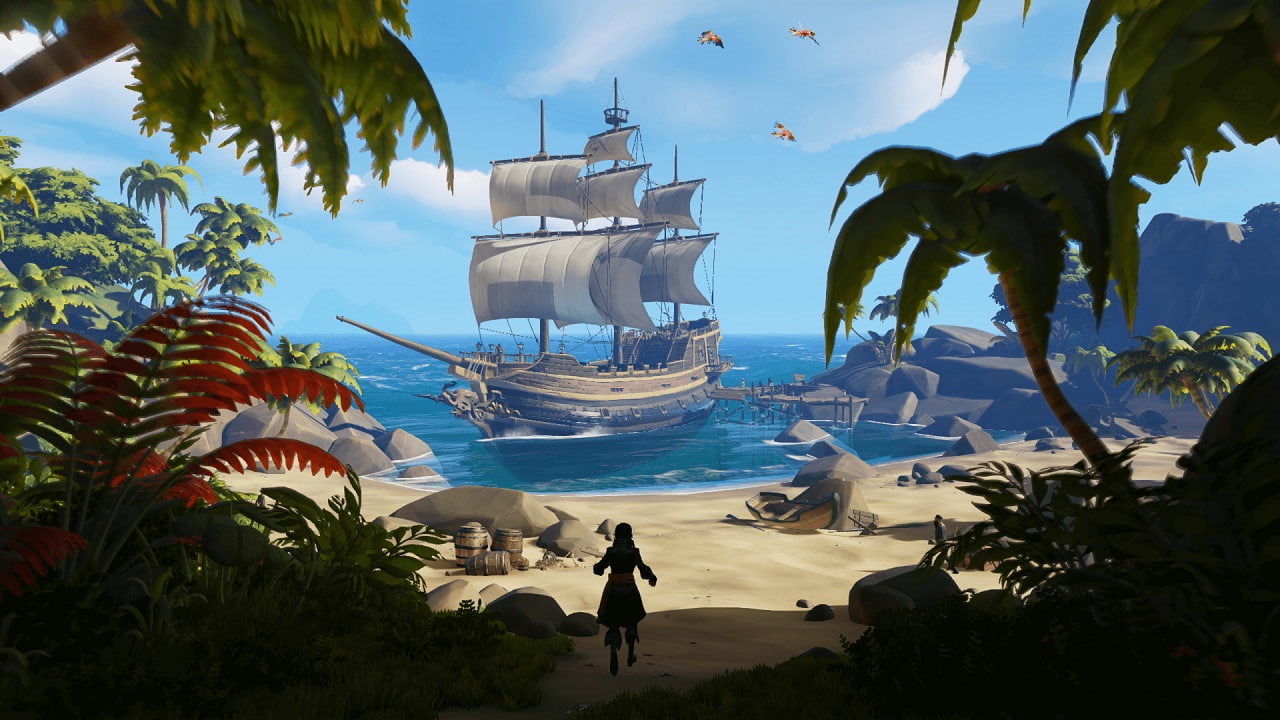 Sea of Thieves; Wallpaper: loď, korisť, poklad