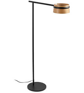 Stojacia lampa čierna, drevená
