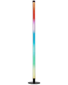 Stojacia lampa čierna RGB