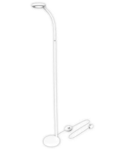Lampa stojaca biela – kov a plast