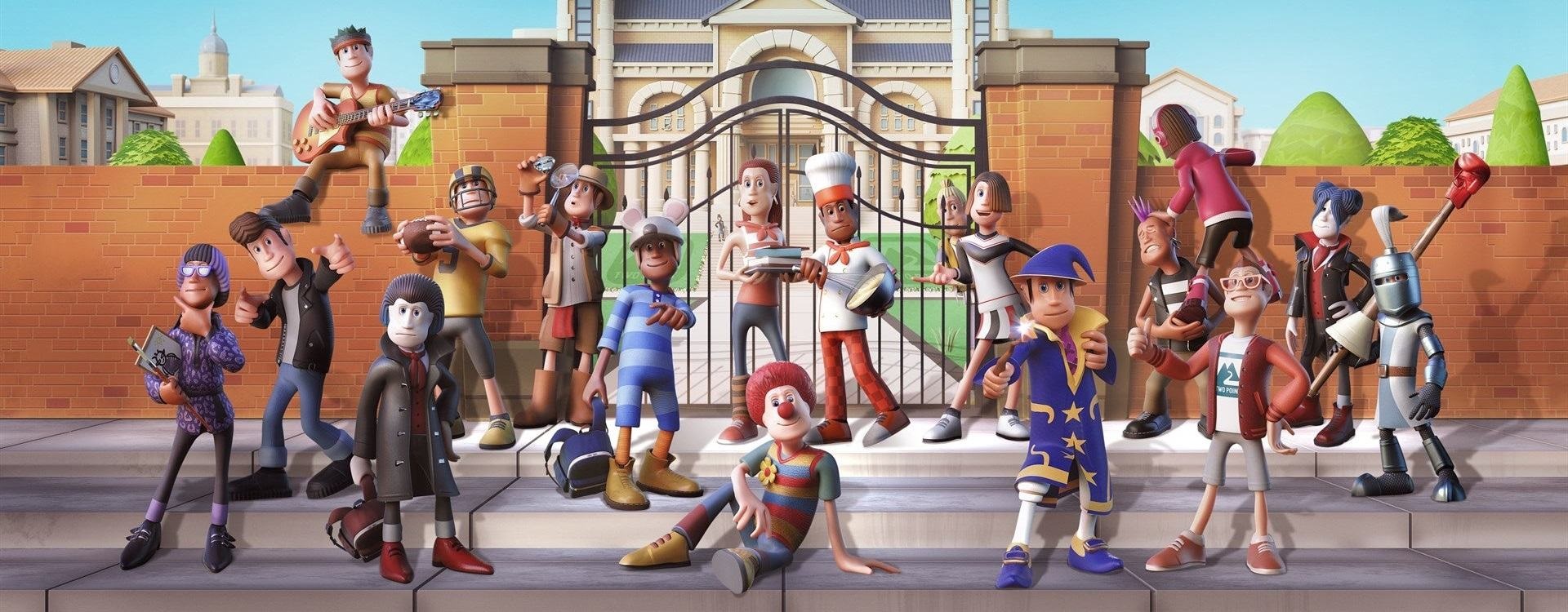 Two Point Campus; wallpaper: cover