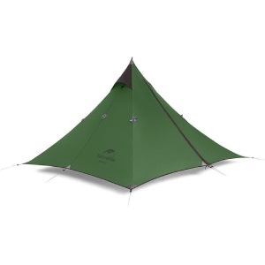 Trávovo zelený ultralight stan v tvare típí