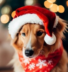 Vianočná šatka pre psa