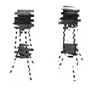 Vonkajší elektrický gril na nožičkách s poklopom