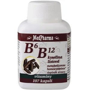 Vitamín B6 a vitamín B12 kapsule