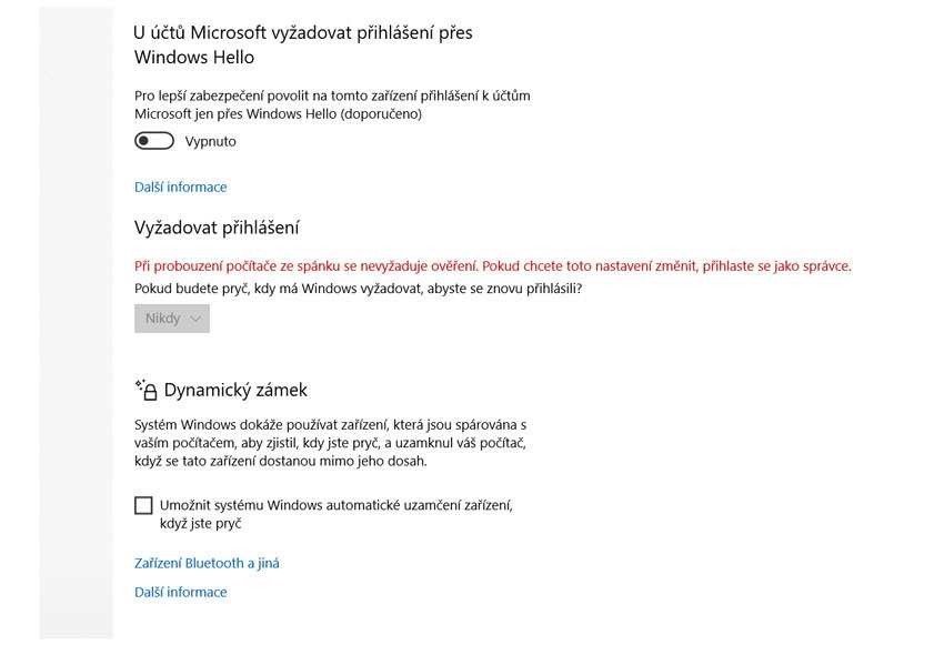 Winodws 10; tipy a triky;dynamický zámok;