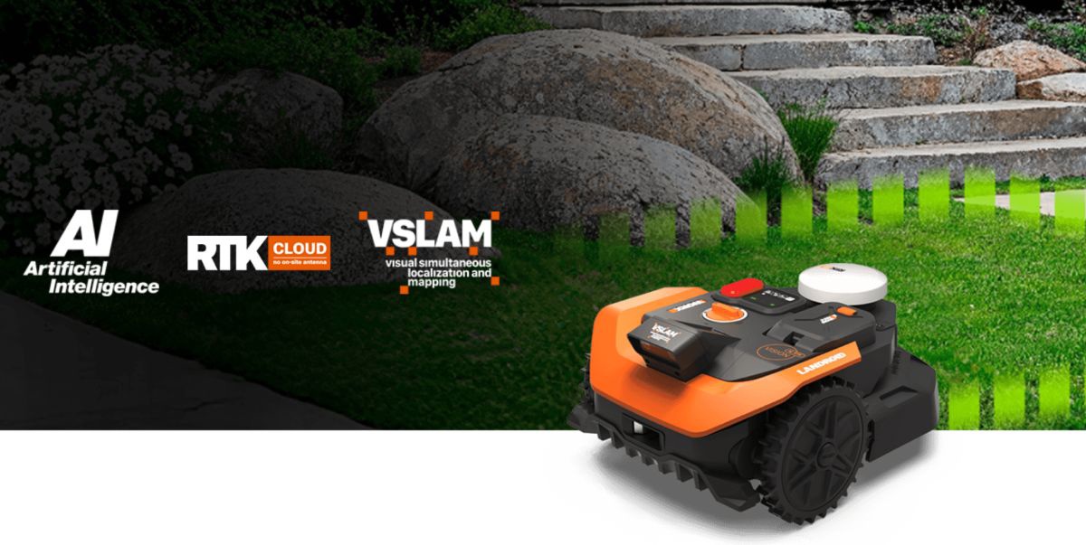 WORX Landroid Vision Cloud RTK Cloud navigácia bez antény záhrada