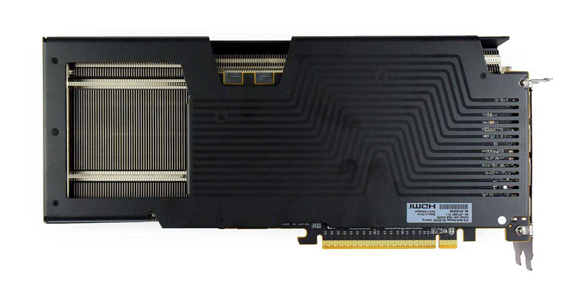 XFX Swift RX 9070 XT Triple Fan 16G; zadná strana