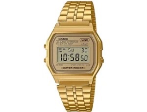 Zlaté lusuxné digitálne hodinky
