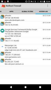 Zabezpečenie Androidu Noroot Firewall 3
