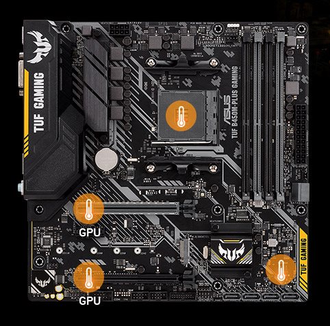 Chladenie ASUS TUF B450M-PLUS GAMING