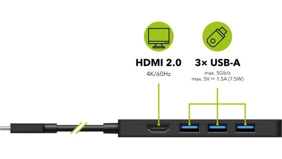 Dokovací stanice AlzaPower USB-C Dock Station 5v1