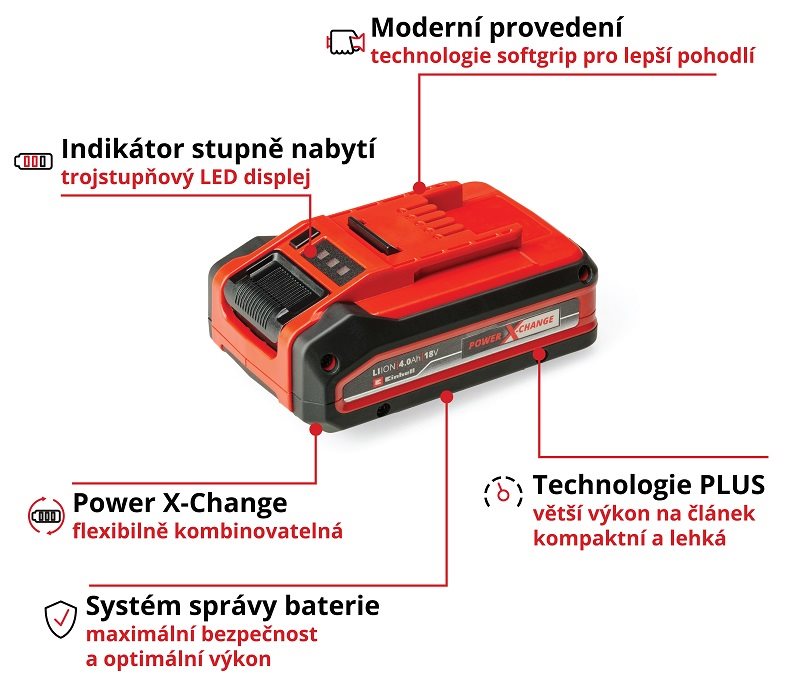 Batéria Einhell Power X-Change 18 V 4 Ah Plus