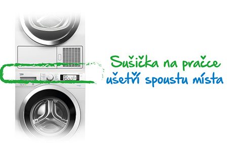 Sušičku môžete postaviť na práčku Sušičku môžete postaviť na práčku