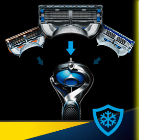 Holiaci strojček Gillette Fusion Proshield Chill Nejlepší výsledky s břity ProShield