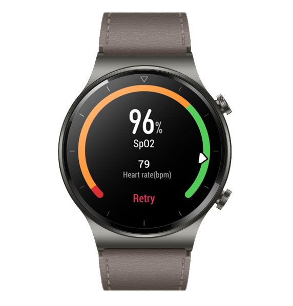 Meranie krvnej saturácie HUAWEI WATCH GT 2 Pro Classic Sport Night Black 46 mm