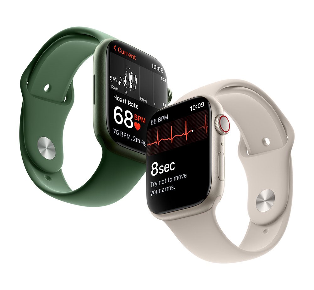 Smart hodinky Apple Watch Series 7 41mm Zelený hliník s listovo zeleným športovým remienkom