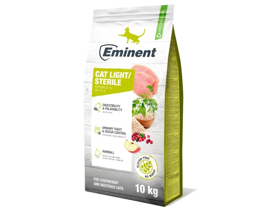 Granule pre mačky Eminent Cat Light / Sterile 10 kg