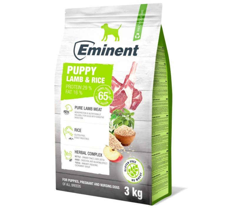 Granule pre šteňatá Eminent Puppy Lamb & Rice 3 kg