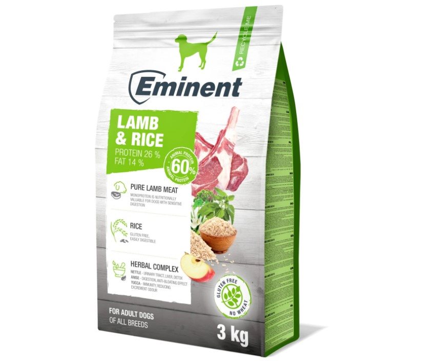 Granule pre psov Eminent Lamb & Rice 3 kg pre všetky plemená s normálnou aktivitou