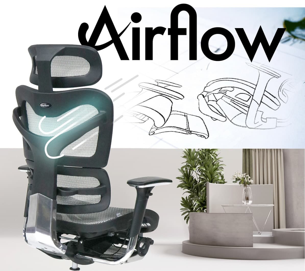 Kancelárska stolička Mosh Airflow 702L