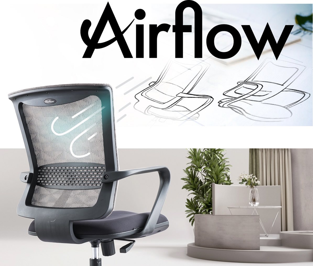 Kancelárske kreslo MOSH AIRFLOW-306