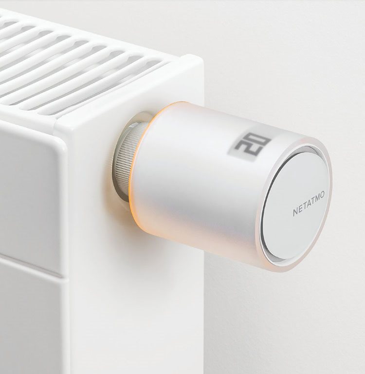 Dobre čitateľný displej Netatmo Radiator Valves