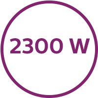 Vysúšanie s príkonom 2300 W Vysúšanie s príkonom 2300 W