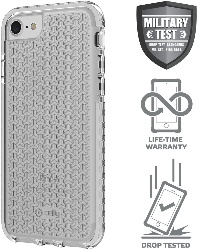 Ochranný kryt CELLY HEXAGON pre iPhone 7 biely