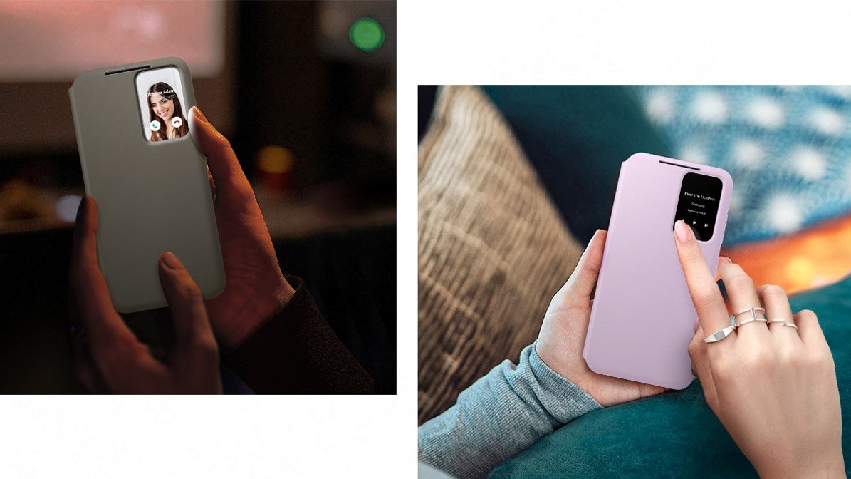 Originálne flipové puzdro Smart View Lavender na mobil Samsung Galaxy S23+