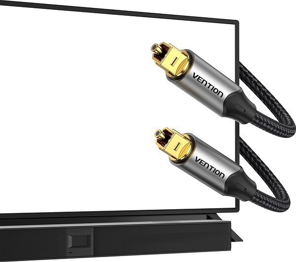 Audio kábel Vention Optical Fiber Toslink Audio Cable Aluminum Alloy Type 3M Gray Audio kábel Vention Optical Fiber Toslink Audio Cable Aluminum Alloy Type 3M Gray
