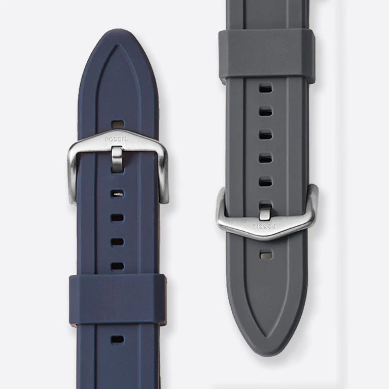fossil explorist hr black silicone